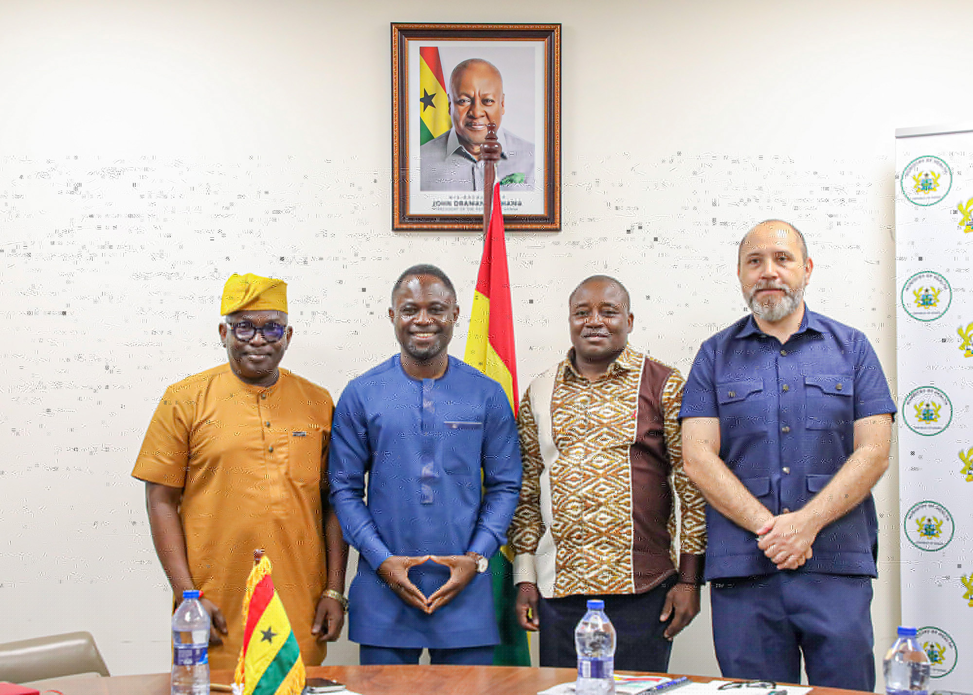 From left: ICASA Director, Mr Luc Armand Bodea, Ghana's Minister of Health, Hon. Kwabena Mintah Akandoh, Director-General of the Ghana AIDS Commission, Dr Kharmacelle Prosper Akanbong, and Mr Héctor Sucilla Pérez, Country Director for UNAIDS.