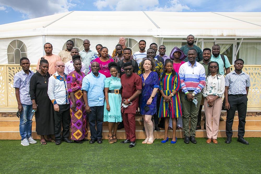 Group photograph of participants facilitators at the full circle tax watch monitoring project for marginalized populations research workshop 1