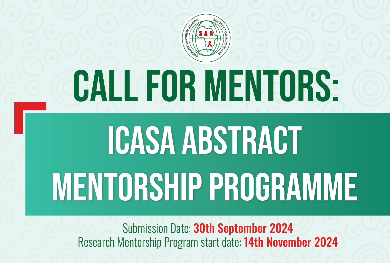 Call for Mentors: ICASA Abstract Mentorship Programme