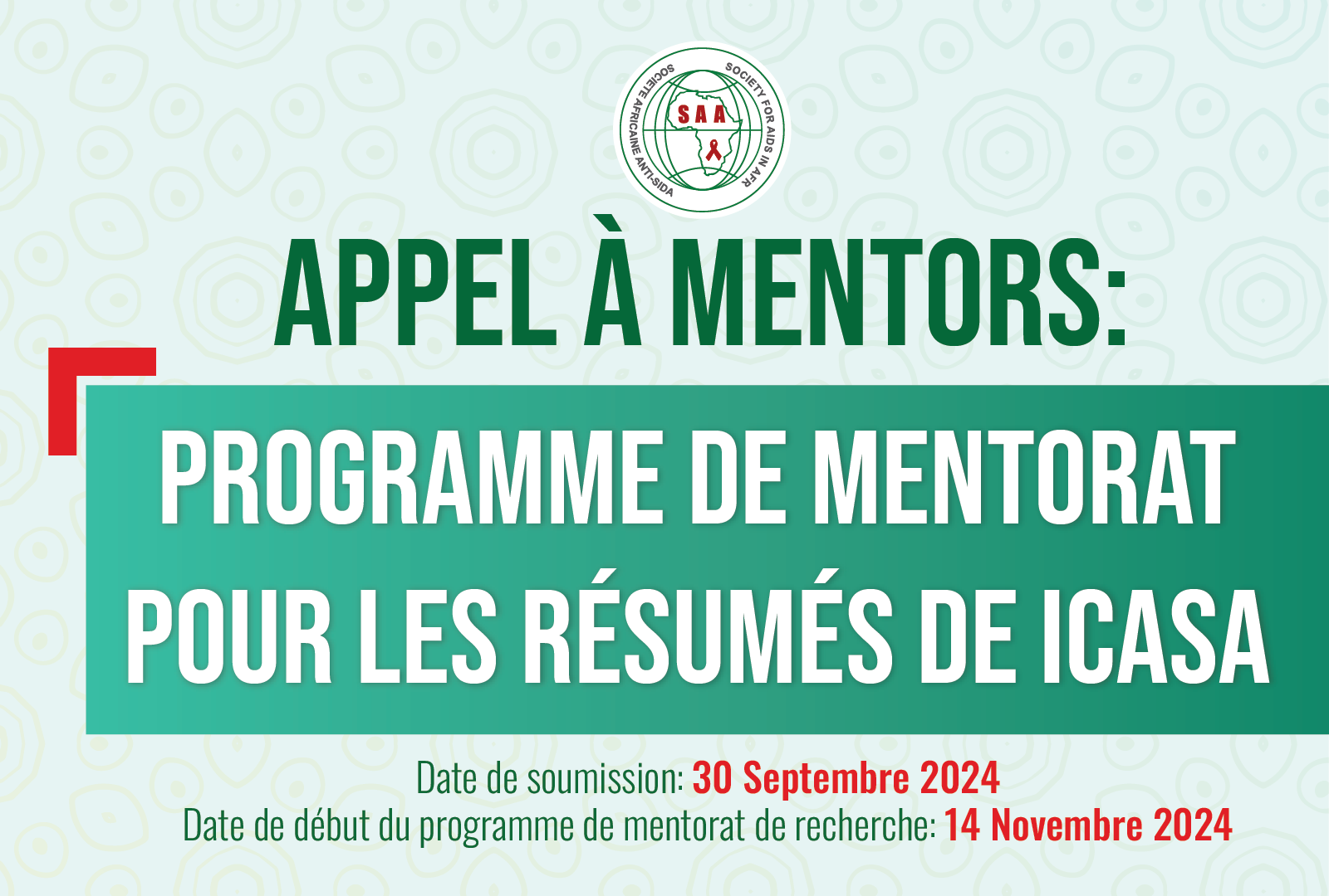 Appel à Mentors: Programme de Mentorat pour les Résumés de ICASA